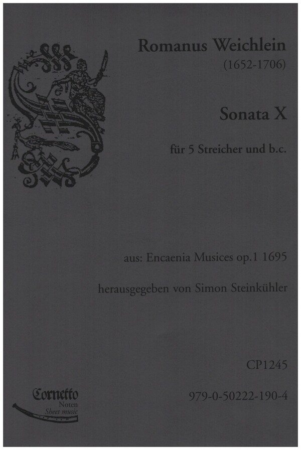 Sonate Nr.10&nbsp;&nbsp;für 2 Violinen, 2 Violen, Violone und Bc&nbsp;&nbsp;Partitur und Stimmen (Bc ausgesetzt)
