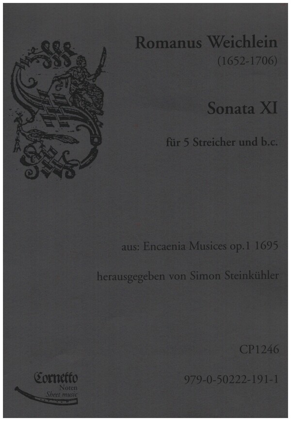 Sonate Nr.11&nbsp;&nbsp;für 2 Violinen, 2 Violen, Violone und Bc&nbsp;&nbsp;Partitur und Stimmen (Bc ausgesetzt)