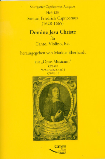 Domine Jesu Christe CWV1-16  für Sopran, Violine und Bc  Partitur und Instrumentalstimmen (Bc nicht ausgesetzt)