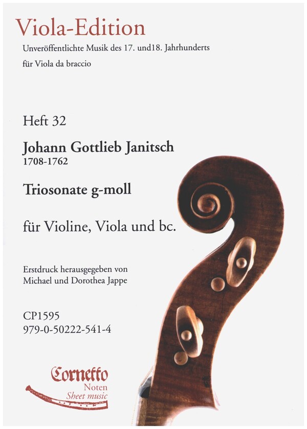Triosonate g-Moll&nbsp;&nbsp;für Violine, Viola und Bc&nbsp;&nbsp;Partitur und Stimmen