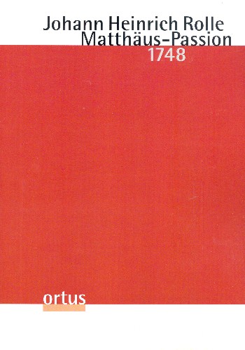 Matthäus-Passion  für Soli, gem Chor und Orchester  Partitur