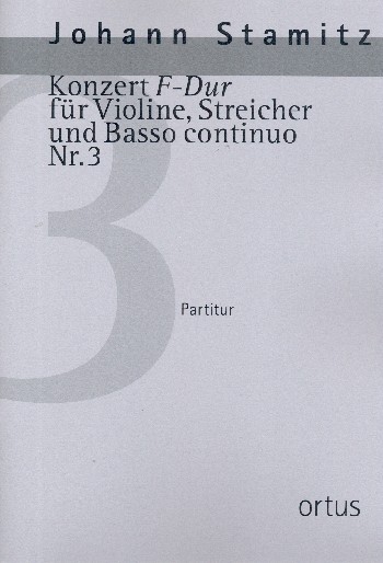 Konzert F-Dur Nr.3&nbsp;&nbsp;für Violine, Streicher und Bc&nbsp;&nbsp;Partitur