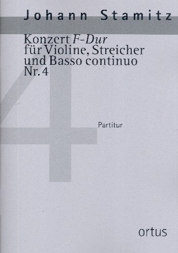 Konzert F-Dur Nr.4&nbsp;&nbsp;für Violine, Streicher und Bc&nbsp;&nbsp;Partitur