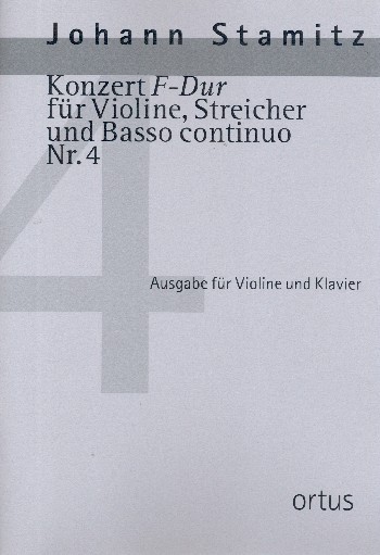 Konzert F-Dur Nr.4 für Violine, Streicher und Bc&nbsp;&nbsp;für Violine und Klavier&nbsp;&nbsp;
