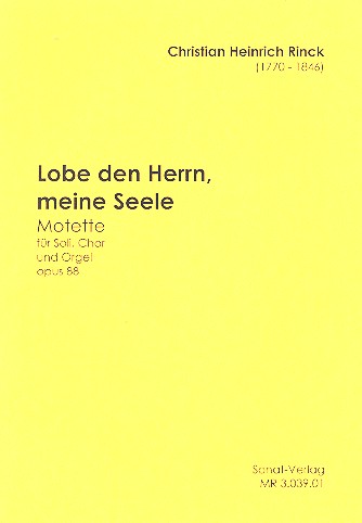 Lobe den Herrn meine Seele op.88  für Soli, gem Chor und Orgel  Partitur
