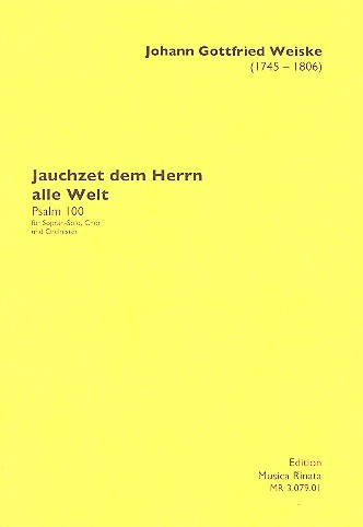 Jauchzet dem Herrn alle Welt  für Sopran, gem Chor und Orchester  Partitur