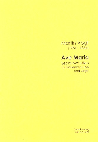 Ave Maria  für Frauenchor und Orgel  Partitur