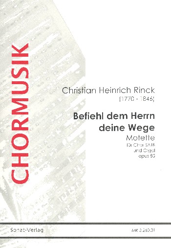 Befiehl dem Herrn deine Wege op.85  für gem Chor und orgel  Partitur