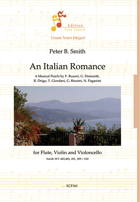 An italian Romance für Flöte, Violine und  Violoncello  Partitur und Stimmen