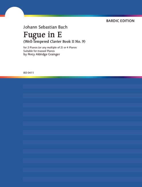 Bach, Johann Sebastian / Grainger, Percy Aldridge  Fugue in e-Moll  2 Klaviere 8-händig