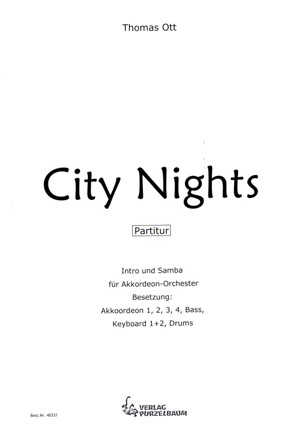 City Nights - Intro und Samba  für Akkordeonorchester  Partitur