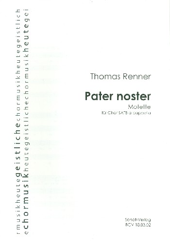 Pater noster  für gem Chor a cappella  Partitur