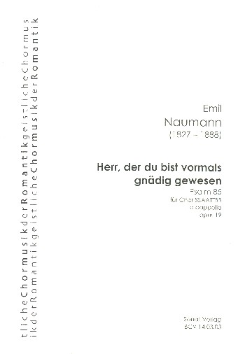 Herr der du bist vormals gnädig gewesen op.19  für gem Chor a cappella  Partitur