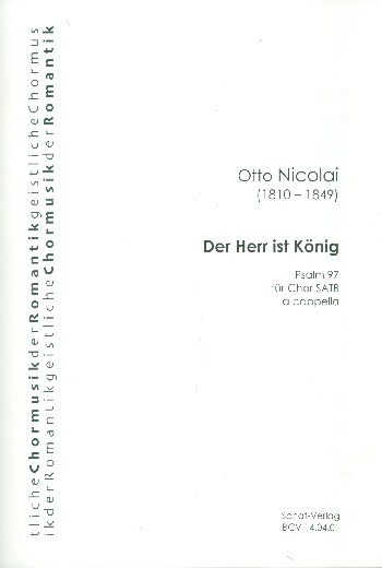 Der Herr ist König  für gem Chor a cappella  Partitur