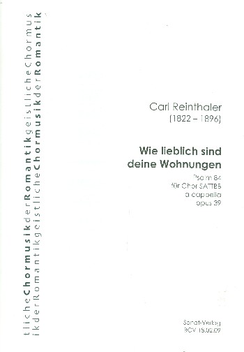 Wie lieblich sind deine Wohnungen op.39  für gem Chor a cappella  Partitur