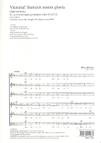 Victoria surrexit nostra gloria  für gem Chor a cappella  Partitur