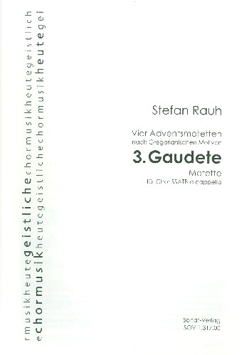 Gaudete  für gem Chor a cappella  Partitur