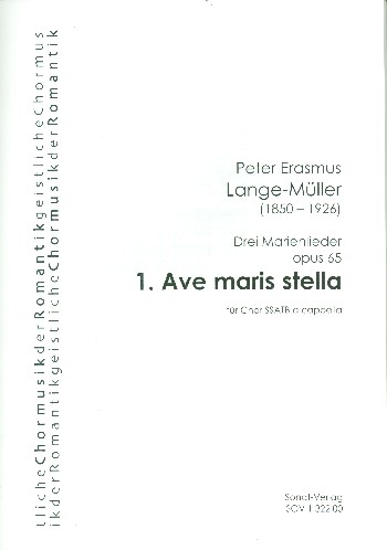 Ave maris stella op.65,1  für gem Chor a cappella  Partitur (nor/dt)
