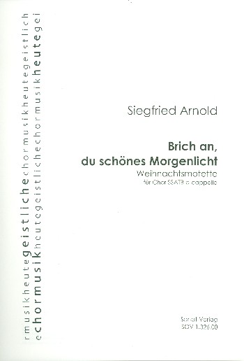 Brich an du schönes Morgenlicht  für gem Chor a cappella  Partitur