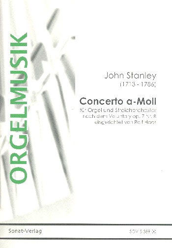 Konzert a-Moll  für Orgel und Streichorchester  Partitur und Stimmen (solo-2-2-2-2)