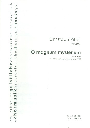 O magnum mysterium  für Männerchor a cappella  Partitur