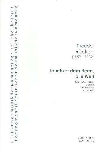 Jauchzet dem Herrn alle Welt  für gem Chor a cappella  Partitur