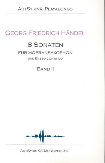 8 Sonaten Band 2 (+2 CDS's)  für Sopransaxophon und Bc  