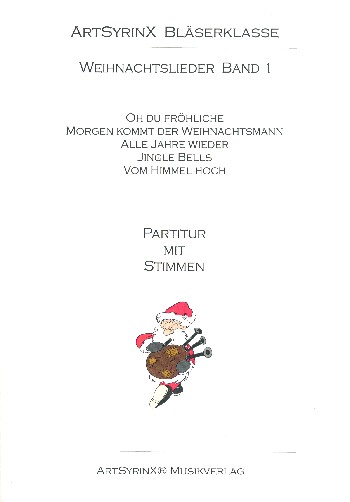 Weihnachtslieder Band 1&nbsp;&nbsp;für Blasorchester (Bläserklasse)&nbsp;&nbsp;Partitur und Stimmen