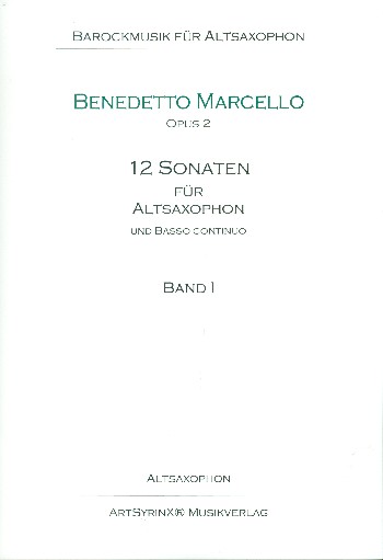 12 Sonaten op.2 Band 1 (Nr.1-3)  für Altsaxophon und Klavier  Saxophonstimme