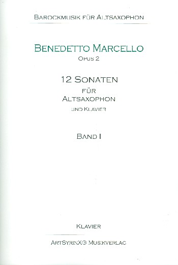 12 Sonaten op.2 Band 1 (Nr.1-3) (+CD)  für Altsaxophon und Bc  Klavierpartitur