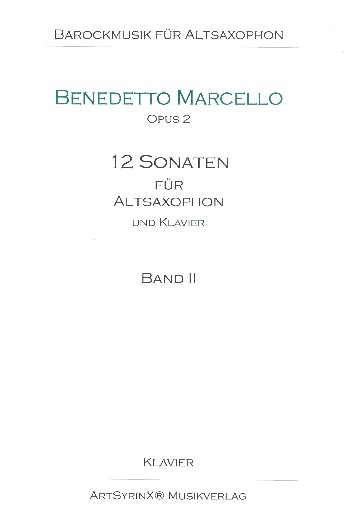 12 Sonaten op.2 Band 2 (Nr.4-6) (+CD)  für Altsaxophon und Bc  Klavierpartitur