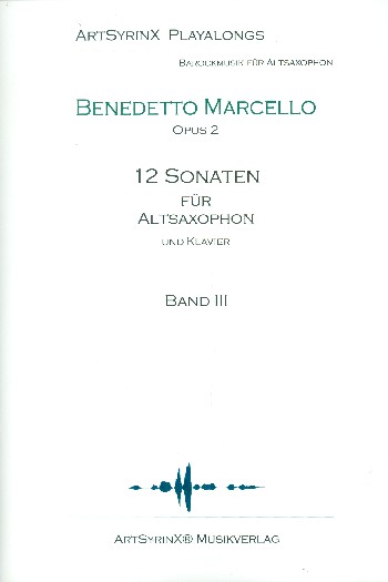 12 Sonaten op.2 Band 3 (Nr.7-9) (+CD)  für Altsaxophon und Bc  Saxophonstimme