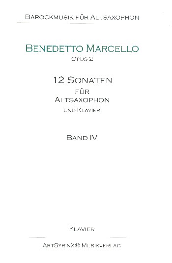 12 Sonaten op.2 Band 4 (Nr.10-12) (+CD)  für Altsaxophon und Bc  Klavierpartitur