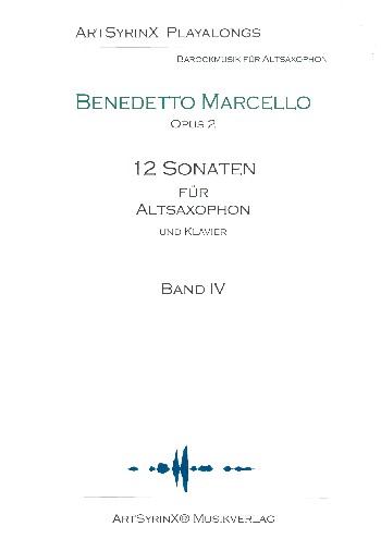 12 Sonaten op.2 Band 4 (Nr.10-12) (+CD)  für Altsaxophon und Bc  Saxophonstimme