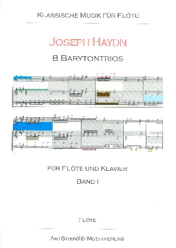 8 Barytontrios Band 1 (Nr.1-4)  für Flöte und Klavier  Flötenstimme