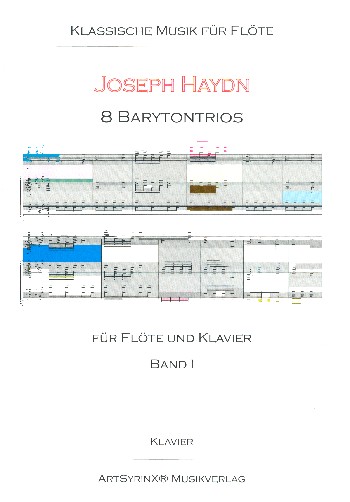8 Barytontrios Band 1 (Nr.1-4)  für Flöte und Klavier  Partitur
