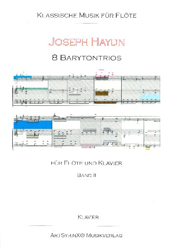 8 Barytontrios Band 2 (Nr.5-8)  für Flöte und Klavier  Partitur