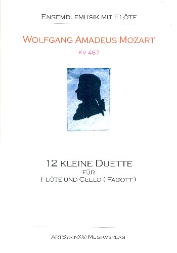 12 kleine Duette KV487  für Flöte und Violoncello (Fagott)  Spielpartitur