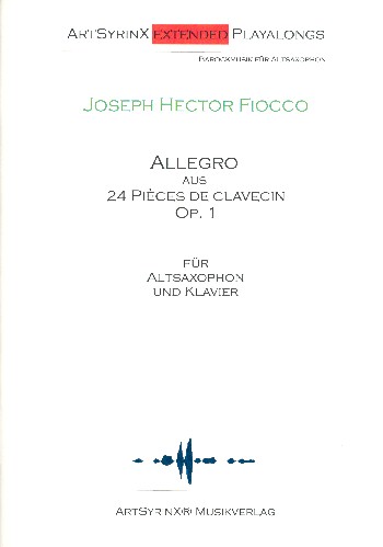 Allegro (+CD)  für Altsaxophon und Klavier  Altsaxophonstimme