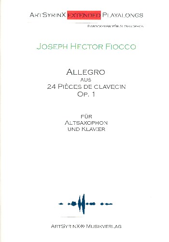 Allegro (+CD)  für Altsaxophon und Klavier  Altsaxophonstimme