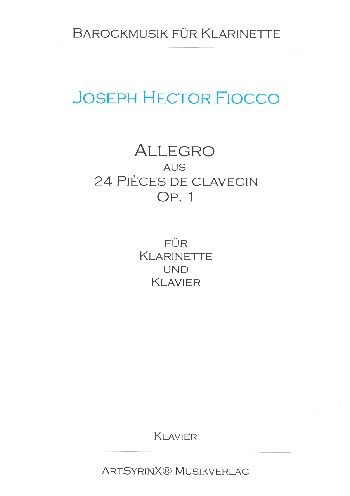 Allegro  für Klarinette und Klavier  Partitur