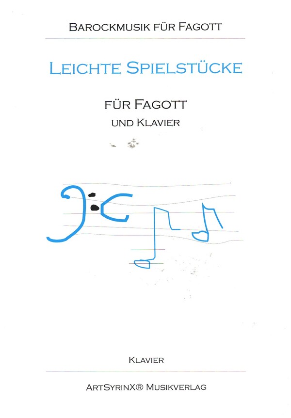 Leichte Spielstücke&nbsp;&nbsp;für Fagott und Klavier&nbsp;&nbsp;Klavierpartitur