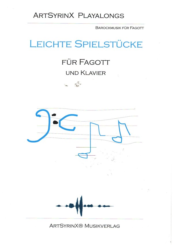 Leichte Spielstücke (+CD)&nbsp;&nbsp;für Fagott und Klavier&nbsp;&nbsp;Fagottstimme mit Playalong CD