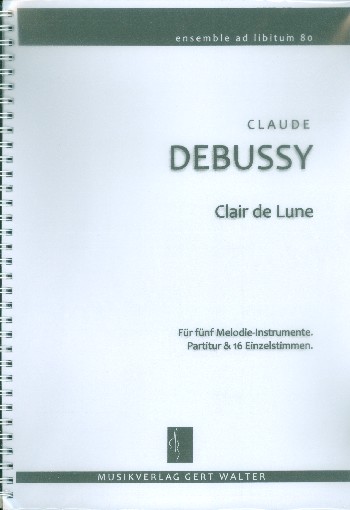 Clair de lune  für flexibles Ensemble  Partitur und Stimmen