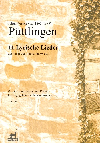 11 lyrische Lieder  für Gesang und Klavier  