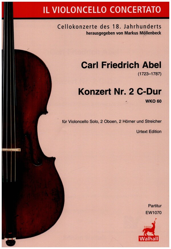 Konzert C-Dur Nr.2 WKO60  für Violoncello solo, 2 Oboen, 2 Hörner und Streicher  Partitur