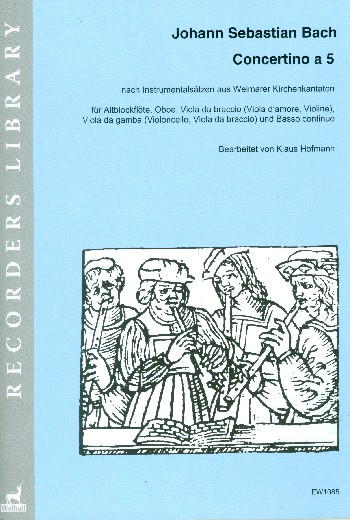Concertino g-Moll a 5  für Altblockflöte, Oboe, Viola da braccio, Viola da gamba und Bc  Partitur und Stimmen