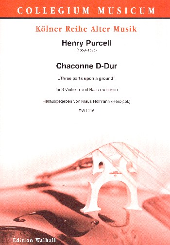 Chaconne D-Dur  für 3 Violinen und Bc  Partitur und Stimmen (Bc ausgesetzt)
