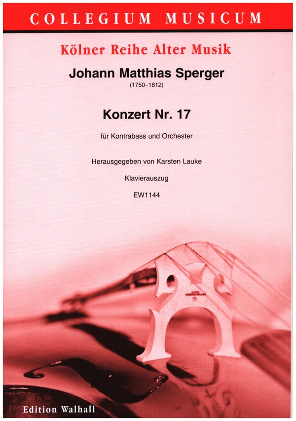 Konzert Nr.17  für Kontrabass und Orchester  Klavierauszug