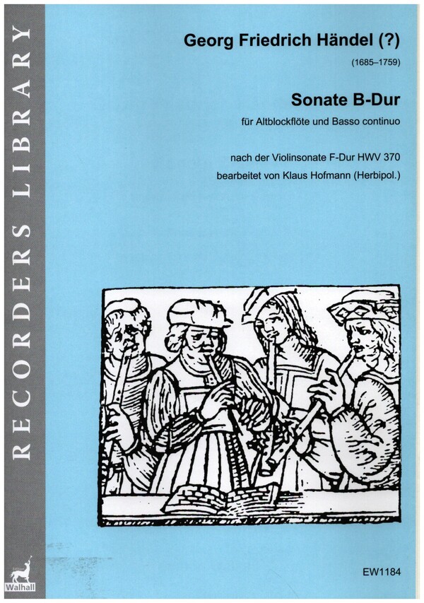 Sonate B-Dur&nbsp;&nbsp;für Altblockflöte und Bc&nbsp;&nbsp;